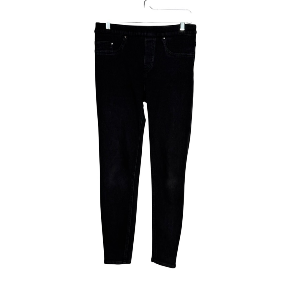 Women’s Spanx Size Med Black Cotton/Poly/Spandex Elastane Skinny Pull On Jeans